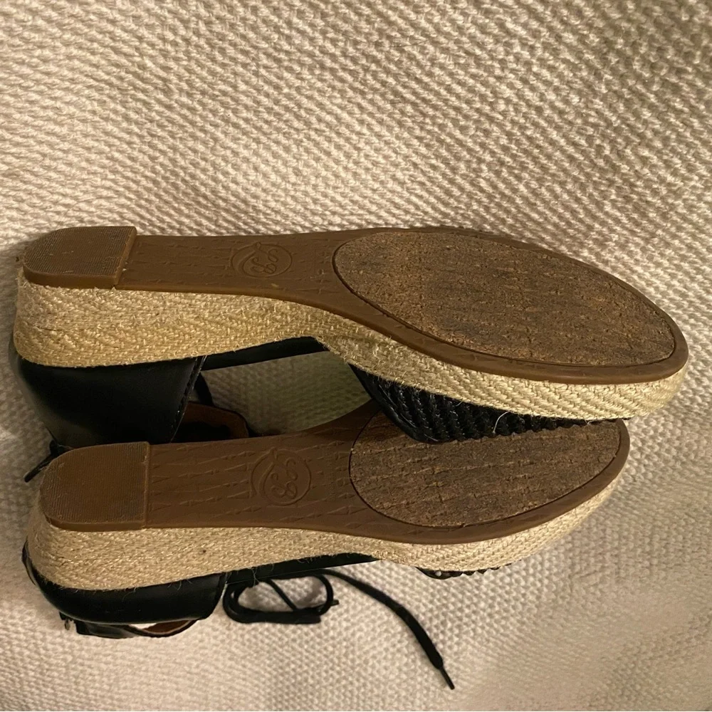 Lucky Brand Talianna Black Woven Espadrille Women Size 8 in Original Box - Picture 7 of 10